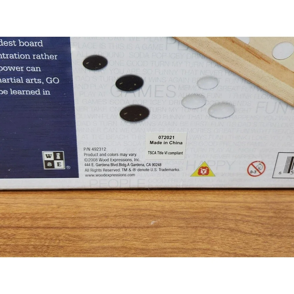 We Games Wood Go Set With Pull Out Drawers 12 Inch Gameboard Sealed New